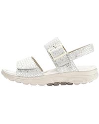 Gabor - Plateau-Sandale Silber Glitzer - Lyst