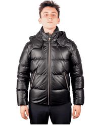 Mackage - Jassen ,Zwart ,Leer Noir Leren Gewatteerde Jas - Lyst