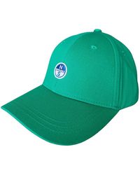 North Sails - Accessoires ,Groen ,Katoen Biologisch Katoen Baseball Trucker Pet - Lyst