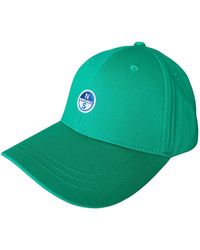 North Sails - Accessoires ,Groen ,Katoen Biologisch Katoen Baseball Trucker Pet - Lyst