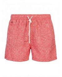 Kiton - Badmode ,Rood ,Leer Short Swim Boxer - Lyst