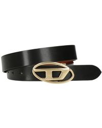 DIESEL - Accessoires ,Bruin ,Leer Riem Cognac - Lyst