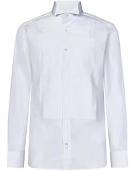 Tom Ford - Overhemden ,Wit ,Katoen Witte Slim Fit Overhemd Met Franse Manchet - Lyst