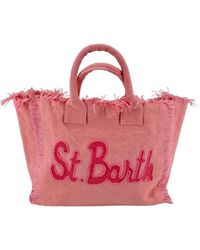 Mc2 Saint Barth - Borsa a spalla rosa con frange - Lyst