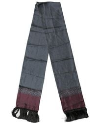 Dolce & Gabbana - Silk Fringe Geometric Neck Wrap 142Cm X 15Cm Scarf - Lyst