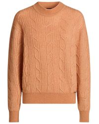 Kiton - Truien & Vesten ,Roze ,Fijn Gebreid Trui Met Ronde Hals - Lyst