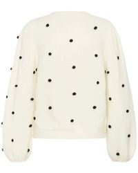 Gestuz - Truien & Vesten ,Wit ,Wol Gzalpha Dot Pullover - Lyst