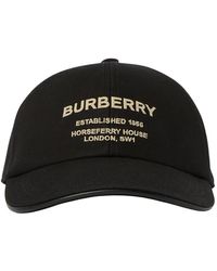 Burberry - Logo Bestickte Baseballkappe - Lyst