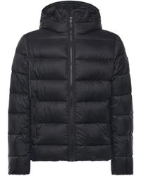 Fay - Jassen ,Zwart ,Nylon Zwarte Donsjas Met Omslagcapuchon - Lyst