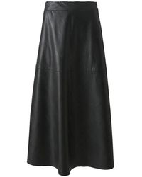 Pinko - Elegante Geplooide Midi-Rok - Lyst