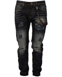 Xagon Man - Slim Fit Jeans Mit Distressed Details - Lyst