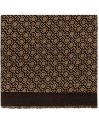 Ferragamo - Wollschal Mit Monogramm - Lyst