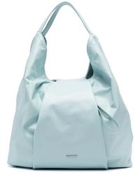 Vic Matié - Borsa tote in pelle di vitello blu turchese - Lyst