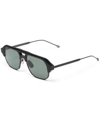 Thom Browne - Pilotenbrille Im Aviator-Stil Aus Acetat Und Titan - Lyst