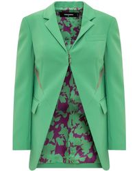 DSquared² - Jassen ,Groen ,Polyester Modern Cut-Out Blazer - Lyst