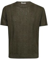 Kangra - Klassisches rundhals leinen t-shirt - Lyst
