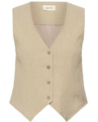 Cream - Vests - Lyst