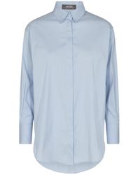 Mos Mosh - Overhemden ,Blauw ,Katoen Klassieke Enola Shirt - Lyst