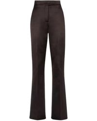 Fendi - Pantalones de satén de talle alto y corte ajustado - Lyst