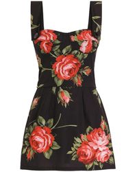 Dolce & Gabbana - Rose Bouquet-Print Katoenen Top - Lyst