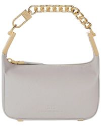 Elisabetta Franchi - Mini lederhandtasche mit goldenem griff - Lyst