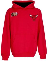 Mitchell & Ness - Hoodies & Sweatvesten ,Rood ,Katoen Chicago Bulls Vintage Logo Hoodie - Lyst