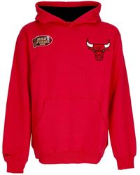 Mitchell & Ness - Hoodies & Sweatvesten ,Rood ,Katoen Chicago Bulls Vintage Logo Hoodie - Lyst