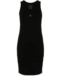 Givenchy - Kleedjes ,Zwart ,Katoen Zwarte Jurk - Lyst