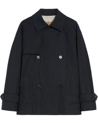 Max Mara - Jassen ,Blauw ,Katoen Zeno Double-Breasted Jas - Lyst
