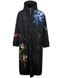 Dries Van Noten - Jassen ,Veelkleurig ,Parka Met Bloemenprint - Lyst