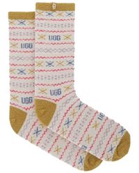 UGG - Leslie Graphic Crew Sock - Lyst