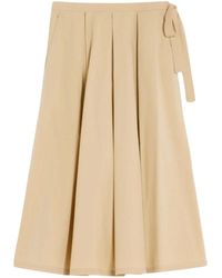 Weekend by Maxmara - Midi Poplin Rok Geplooid - Lyst