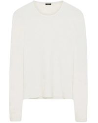 JOSEPH - Truien & Vesten ,Wit ,Wol Zijden Stretch Ronde Hals Knit - Lyst