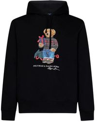 Ralph Lauren - Maglioni neri con cappuccio e logo dell'orso - Lyst