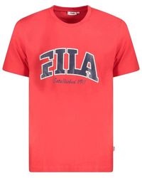 Fila - Arch Logo T-Shirt Met Korte Mouwen - Lyst