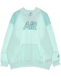 Nike - Lichtgewicht Hoodie Sportkleding Luchtfleece Hoodie Nauwelijks Groen/Licht Dauw/Gewassen Groenblauw - Lyst