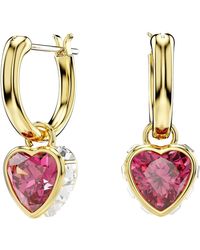 Swarovski - Pendants d'oreilles chroma, cœur - Lyst