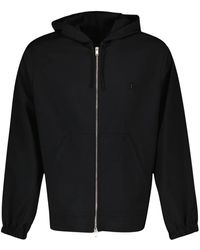 Givenchy - Hoodies & Sweatvesten ,Zwart ,Wol Zwarte Zippered 4G Sweatshirt - Lyst