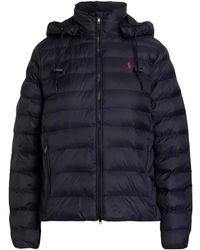 Ralph Lauren - Chaqueta Acolchada Negra Con Capucha, Mujer, Talla - Lyst