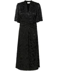 Gestuz - Zwarte Ss Jurk Met V-Hals - Lyst