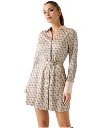 Guess - Ls Blerta Chemisier Jurk - Lyst