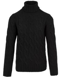 FILIPPO DE LAURENTIIS - Truien & Vesten ,Zwart ,Zwarte Coltrui Y28822 002 - Lyst