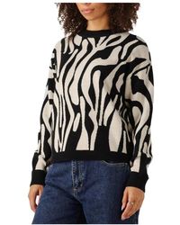 Object - Truien & Vesten ,Veelkleurig ,Zwarte Gebreide Pullover Voor Koude Dagen - Lyst