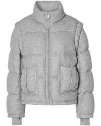 CLOEYS - Jassen ,Grijs ,Polyester Gebreid Pufferjack Vest Grijs - Lyst