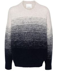 Isabel Marant - Truien & Vesten ,Blauw ,Wol Blauwe Gradient Crew Neck Sweater - Lyst