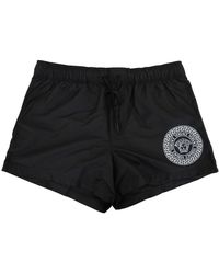 Versace - Badmode ,Zwart ,Polyester Boxershort Zwemkleding Met Logo Detail - Lyst