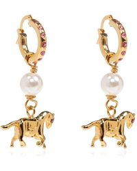 Marni - Accessoires ,Geel ,Leer Brass Earrings - Lyst