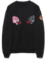Maharishi - Hoodies & Sweatvesten ,Zwart ,Katoen Dualiteit Panther Crew Sweatshirt - Lyst