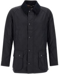 Barbour - Jassen ,Blauw ,Katoen Ashby Wax Jacket - Lyst
