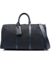 Kiton - Tassen ,Blauw ,Leer Gym Duffle Bag - Lyst